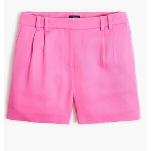 J. Crew Refined Twill Pleated Short in  Wild Azalea size 8 NWT